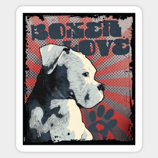 Vintage White Boxer Sticker